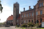 Old fire house and former tobacco factory (to the right).
