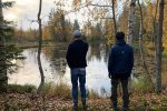 Residency artists in Autumn landscape
